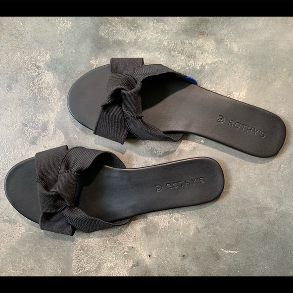 Rothy's | Shoes | Rothys The Knot Black Sandals Size 9 | Poshmark